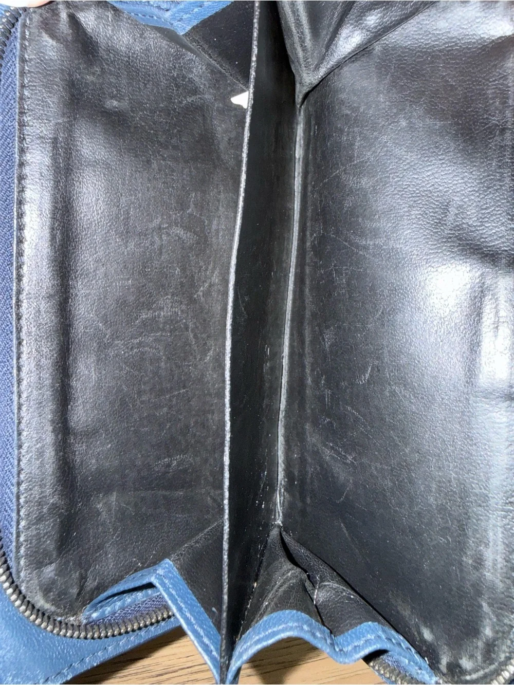 Bottega Veneta Navy Blue Intrecciato Leather Wallet